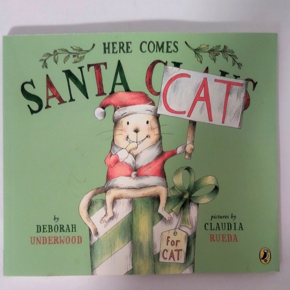 [5x$20] Pre-Loved Holiday Book / Here Comes Santa Cat - Picture 1 of 7